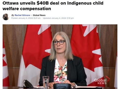 加拿大400亿天价赔偿：每名原住民儿童补偿4万
