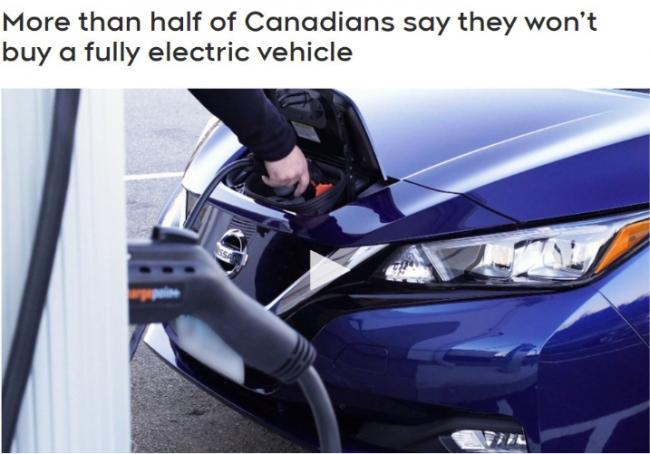 这就是为什么超一半加拿大人不买全电动汽车