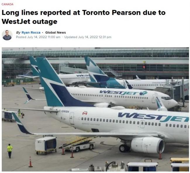 加拿大火车脱轨再致全国性断网 西捷航空崩溃