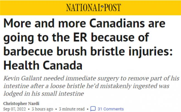 警告：越来越多加拿大人因为烧烤受伤进急诊室