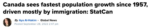 加拿大统计局: 移民潮来了 增速65年来最高!