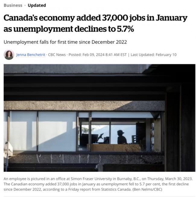 加拿大居民人均2份工 一份全职+多份兼职才能活