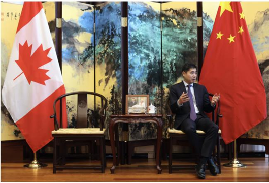 中国大使向加拿大伸出修复紧张关系的橄榄枝