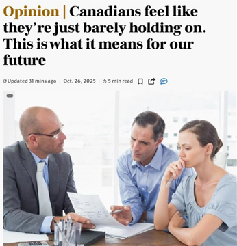 巨变! 民调揭露惊人真相: 加拿大人快撑不住了