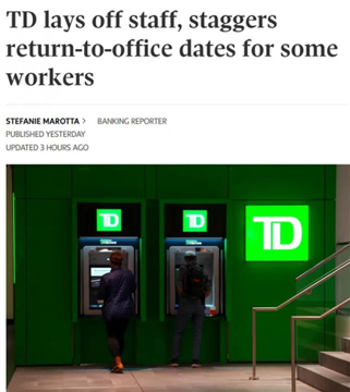 太难了! 加拿大第二大银行裁员2% 推迟返岗计划
