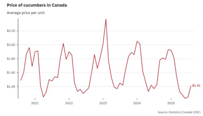 加拿大通胀卷土重来!食物价格飙涨 有些涨得离谱